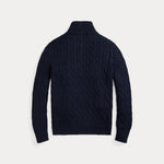 Ralph Lauren Boys Navy Quarter Zip Sweater | Casa Childrenswear