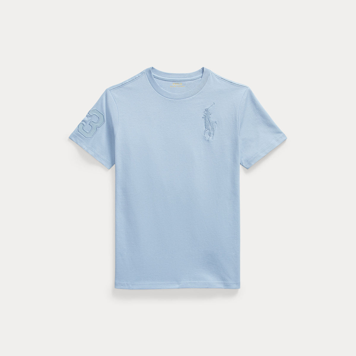 Ralph Lauren Boys Pale Blue T-Shirt with Big Pony Logo | Casa Childrenswear