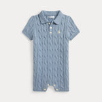 Ralph Lauren Baby Boys Cable Knit Shortall | Casa Childrenswear