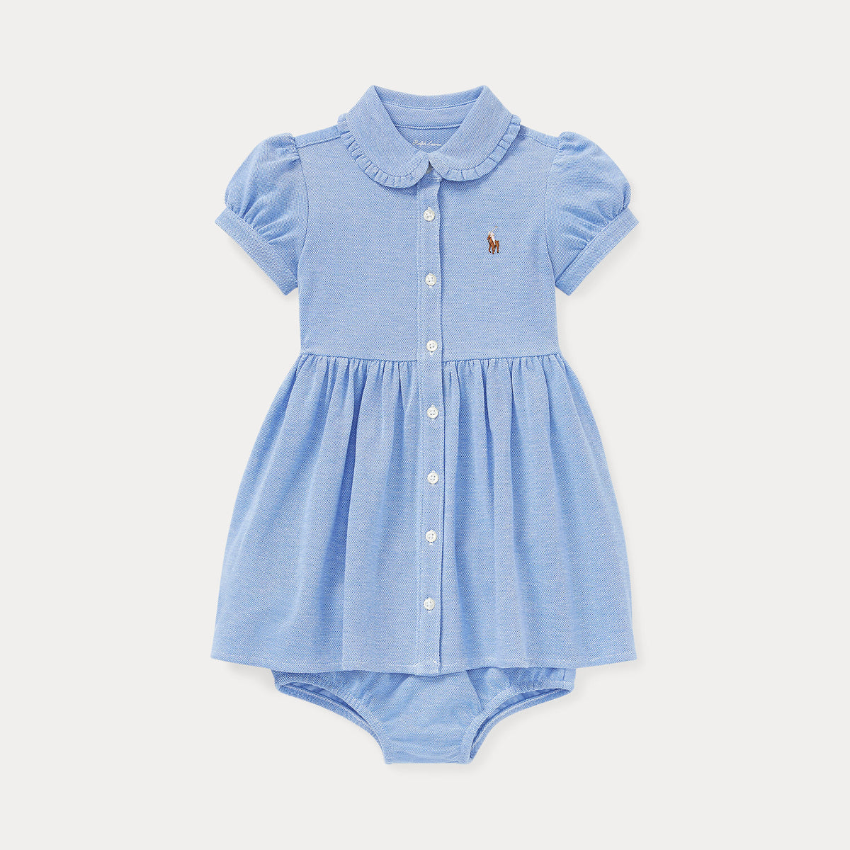 Ralph Lauren Baby Girls Blue Dress | Casa Childrenswear