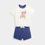 Ralph Lauren Baby Boys Teddy T-Shirt and Short Set | Casa Childrenswear
