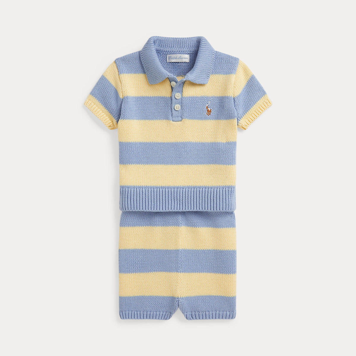Ralph Lauren Baby Boys Stripe Polo and Short Set | Casa Childrenswear