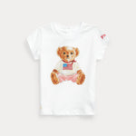 Ralph Lauren Baby Girls Pink Bear T-Shirt | Casa Childrenswear