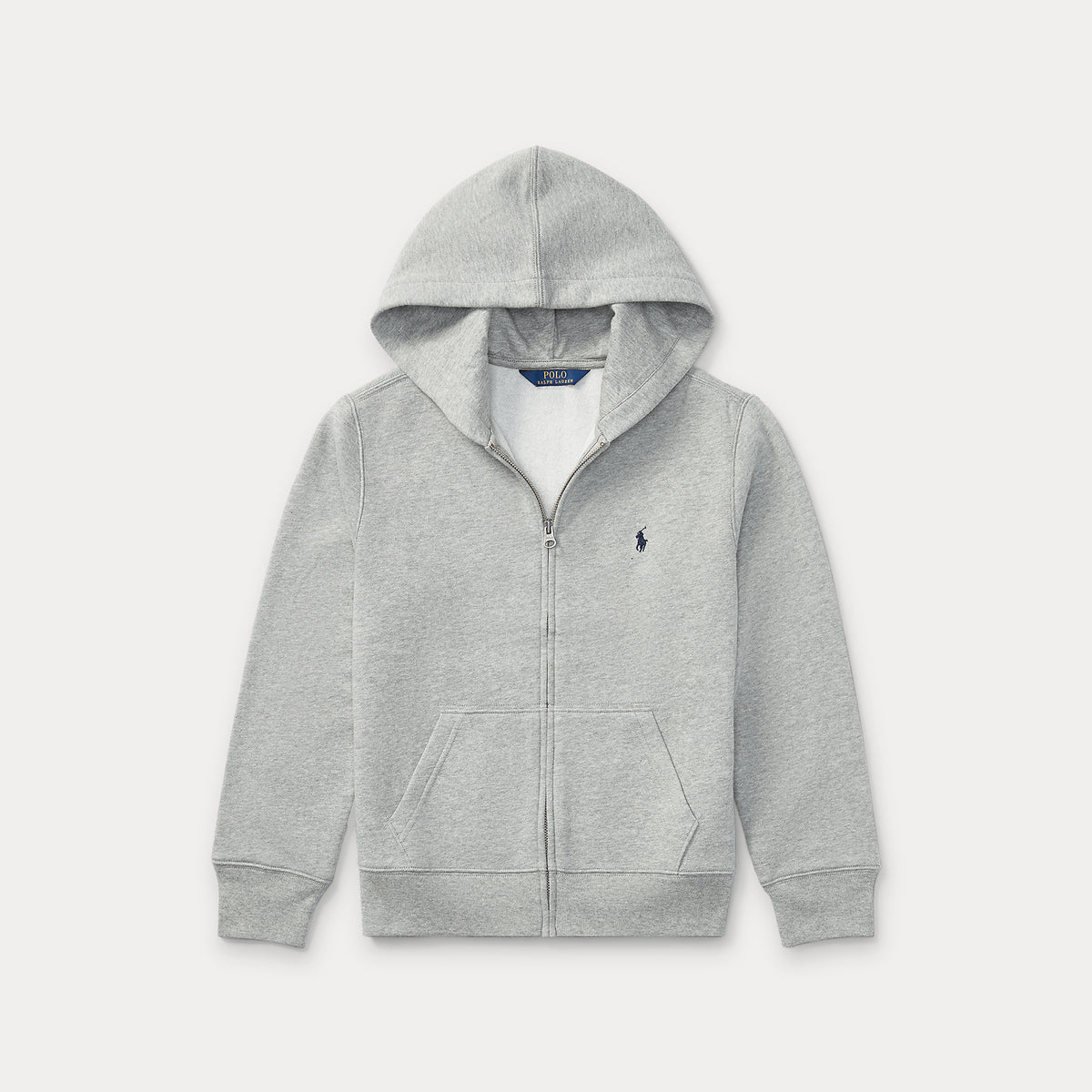 Boys Grey Full Zip Hoodie