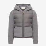 Moncler Enfant Girls Grey Knitted Jacket | Casa Childrenswear