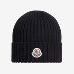 Moncler Enfant Black Beanie | Casa Childrenswear