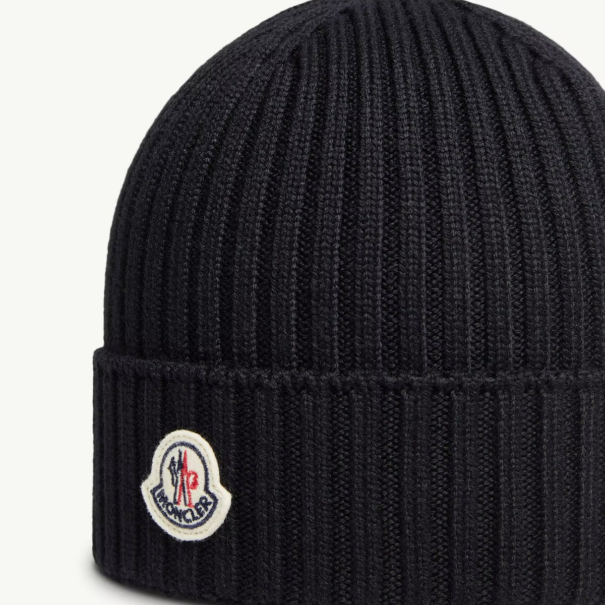 Moncler Enfant Black Beanie | Casa Childrenswear