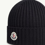 Moncler Enfant Black Beanie | Casa Childrenswear
