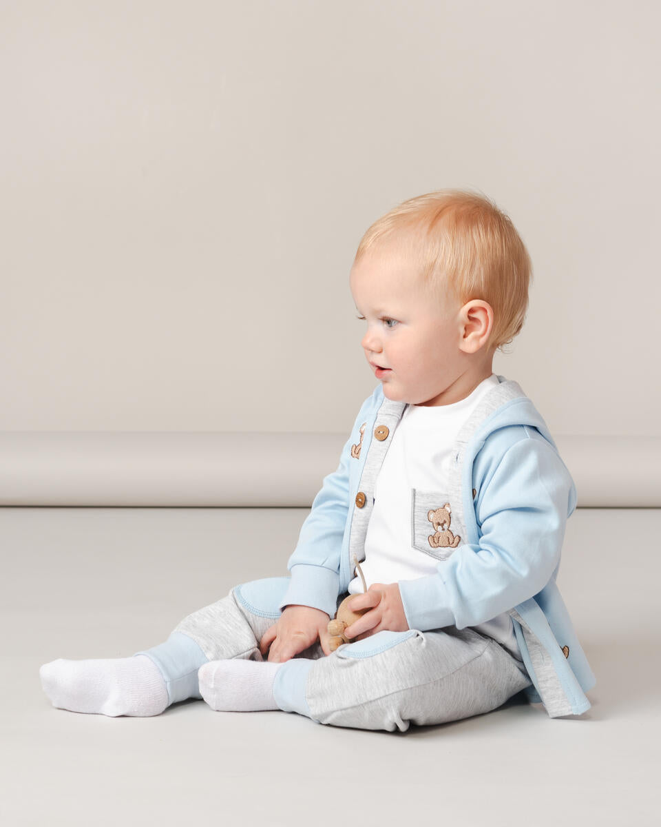 Caramelo Sky Boys Three Piece Bear Leisure Set | Casa Childrenswear