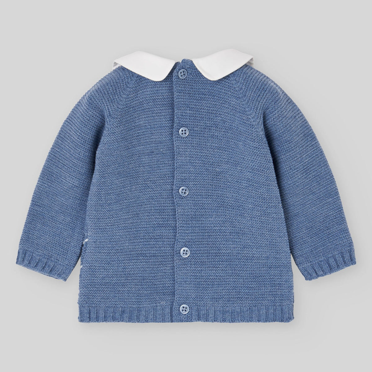 Paz Rodriguez Baby Boys Dark Blue Knitted Set - detail view
