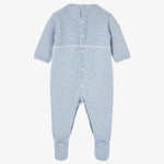 Paz Rodriguez Baby Boys Light Blue Romper - back view