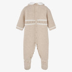 Paz Rodriguez Baby Boys Beige Romper - back view