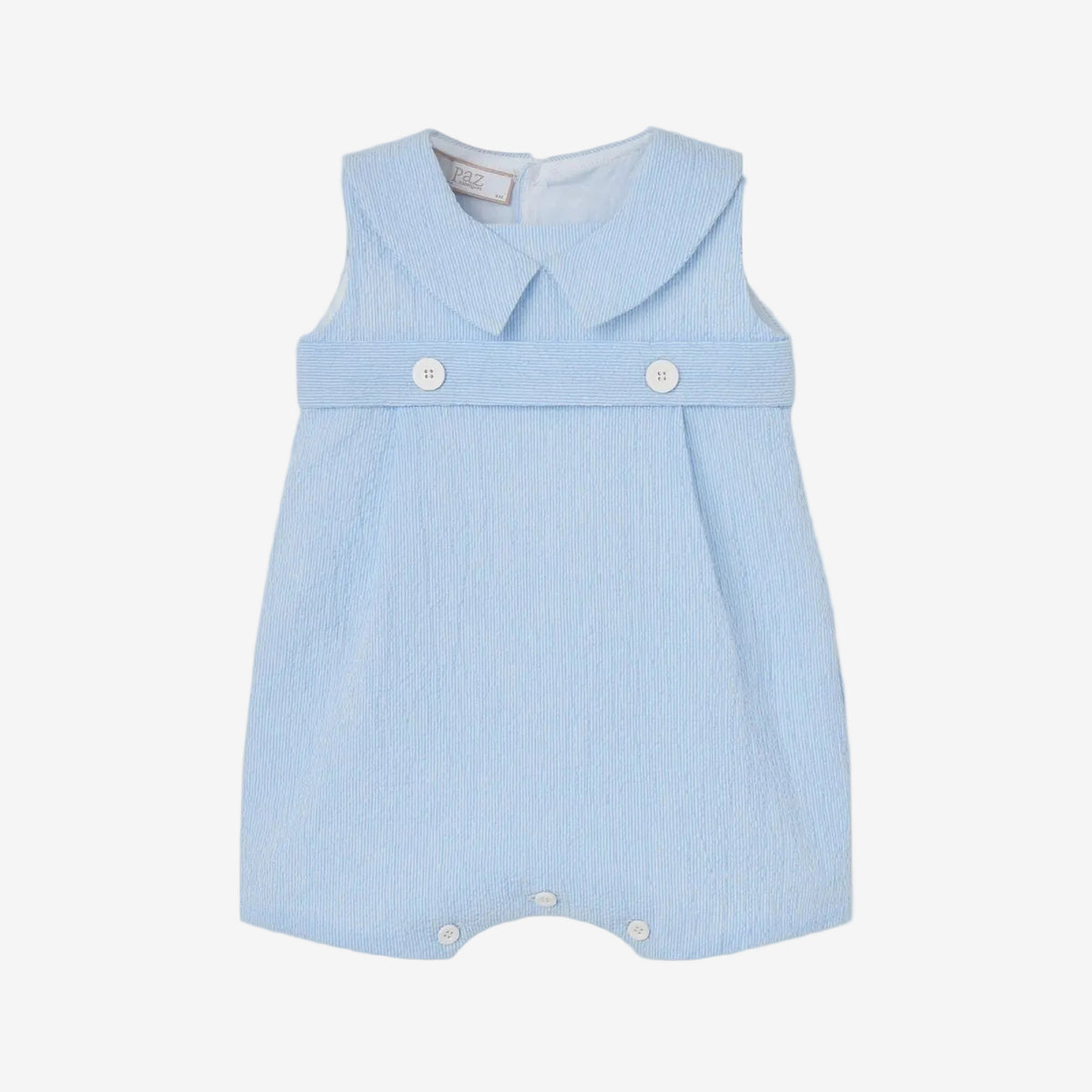 Paz Rodriguez Baby Boys Sleeveless Blue Romper | Casa Childrenswear