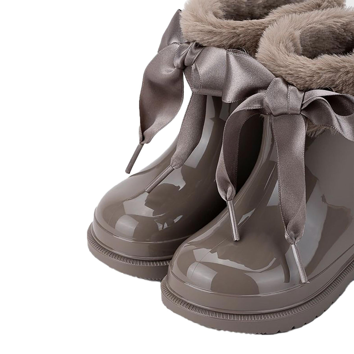 Bimbi Taupe Soft Low Boot with Bow