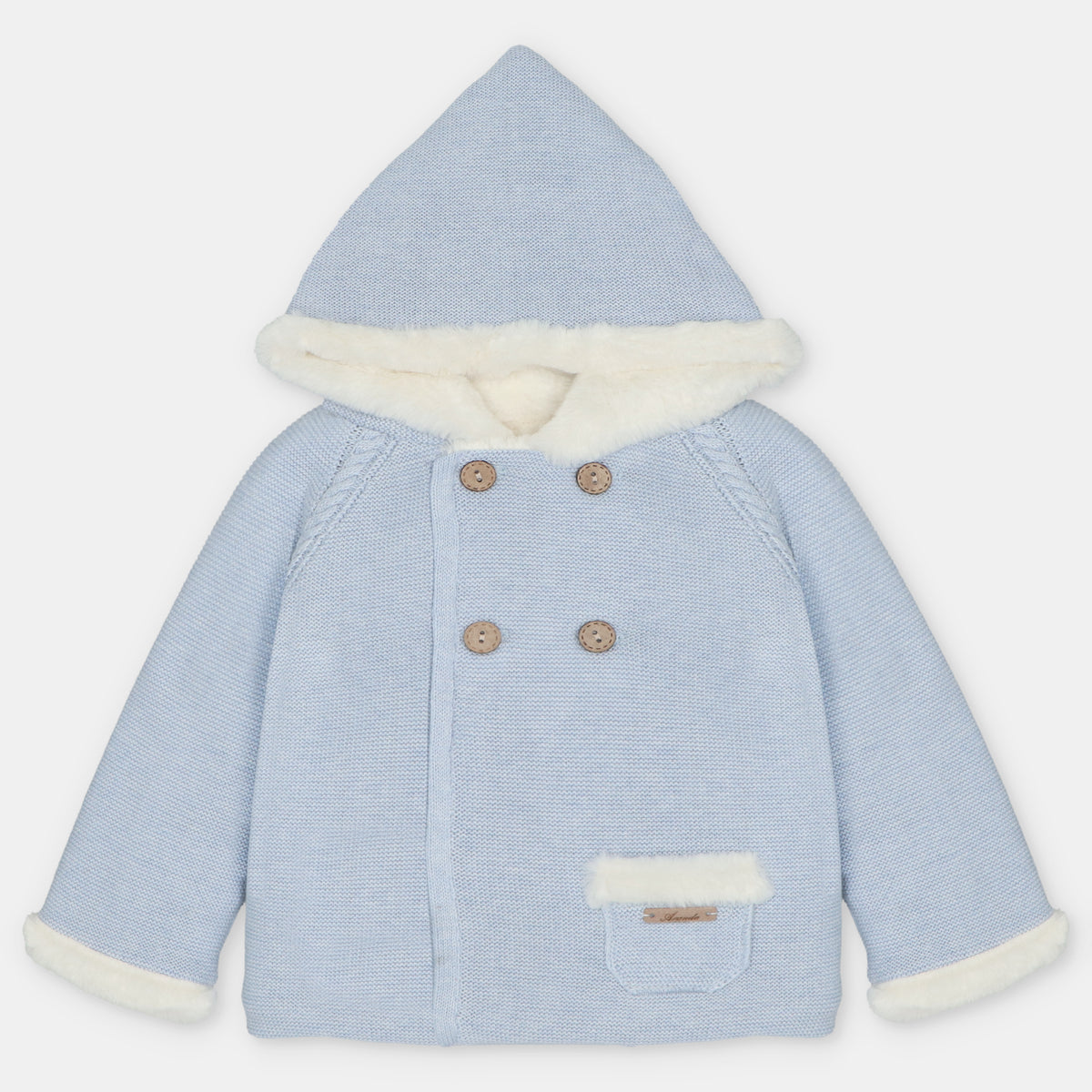 Infant Boys Blue Knitted Coat