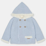 Martin Aranda Infant Boys Blue Knitted Coat - front view