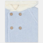 Martin Aranda Infant Boys Blue Knitted Coat - detail view