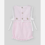 Paz Rodriguez Baby Girls Cotton Pink & White Sleeveless Romper | Casa Childrenswear