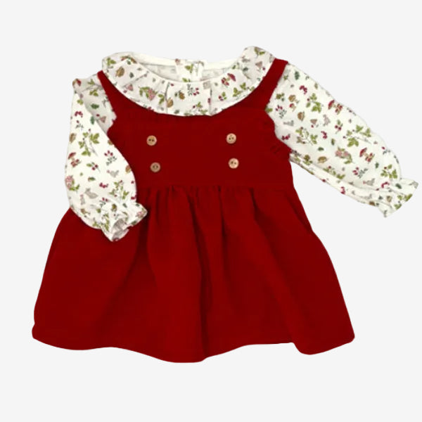 Baby Girls Red Dress Set