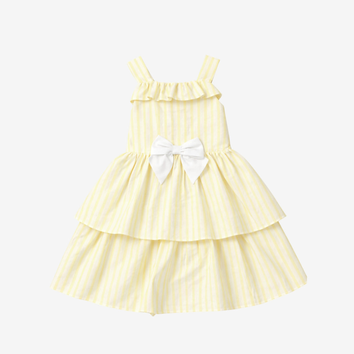 Caramelo Girls Lemon Layered Dress and Pant Set | Casa Childrenswear