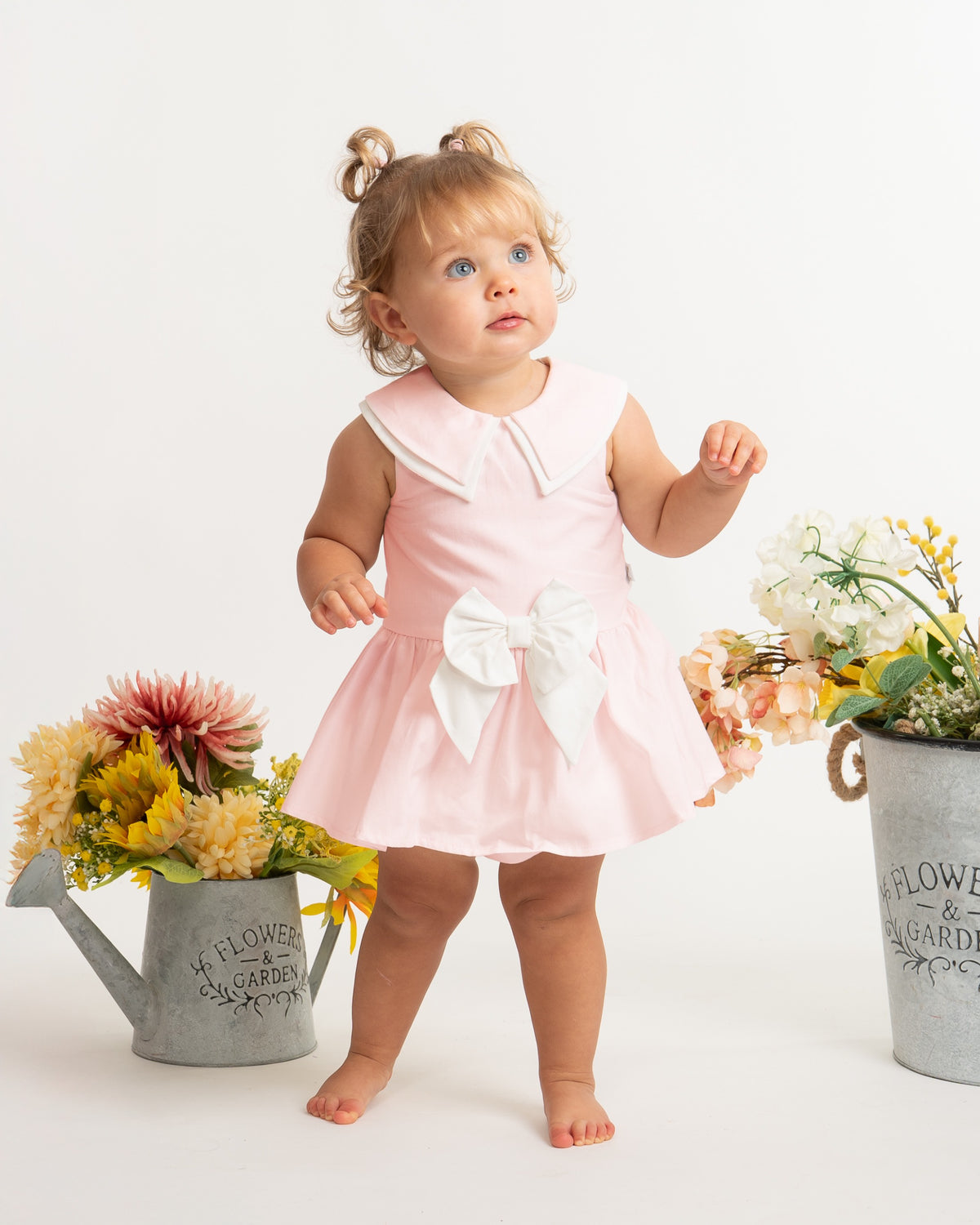 Caramelo Girls Pink Sailor Dress and Pant Set | Casa Childrenswear