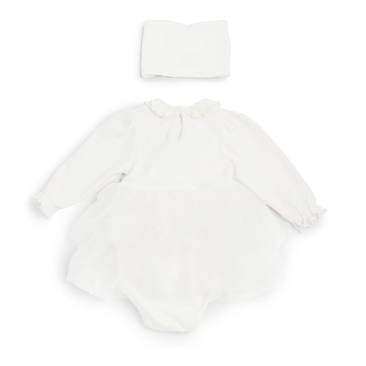 Twofer Ivory Tulle Bodysuit