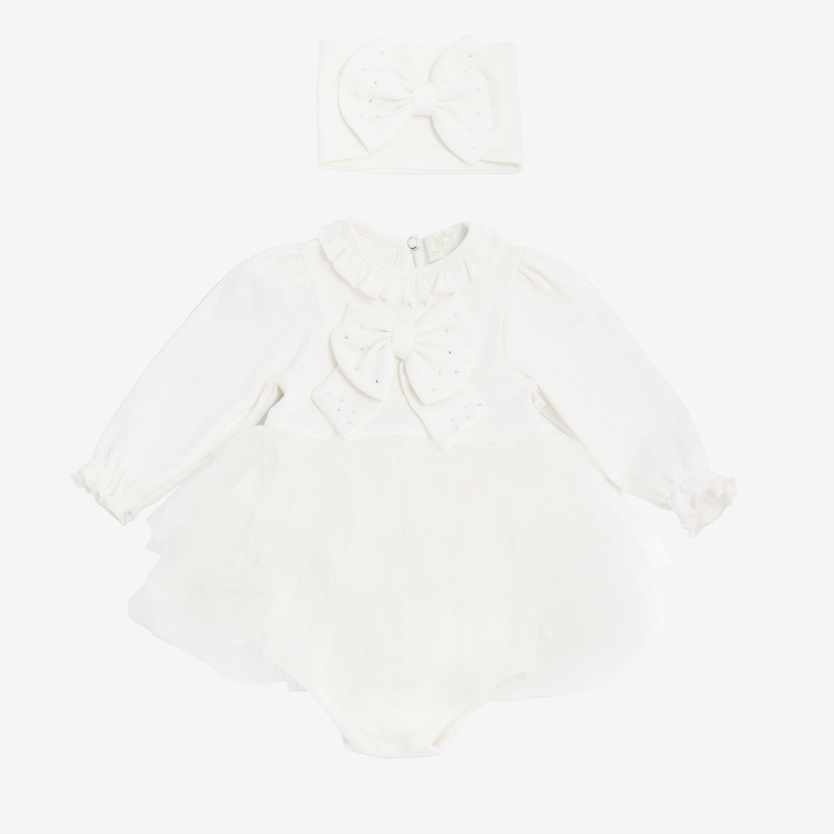 Twofer Ivory Tulle Bodysuit