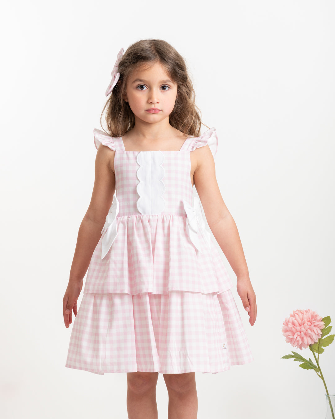 Pink Country Kitchen Bow Dress