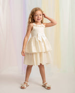 Caramelo Girls Layered Lemon Ruffle Dress | Casa Childrenswear