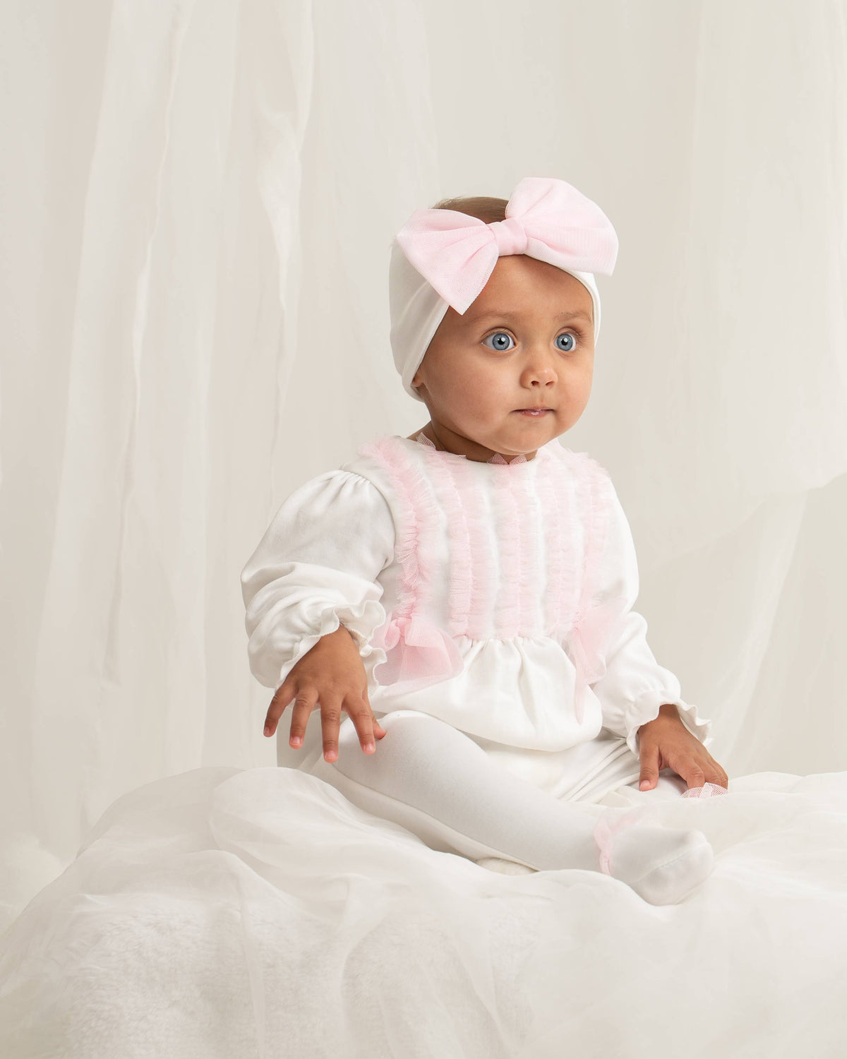 Caramelo Baby Girls Ivory Frill Babygrow | Casa Childrenswear