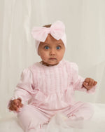 Caramelo Baby Girls Pink Frill Babygrow | Casa Childrenswear