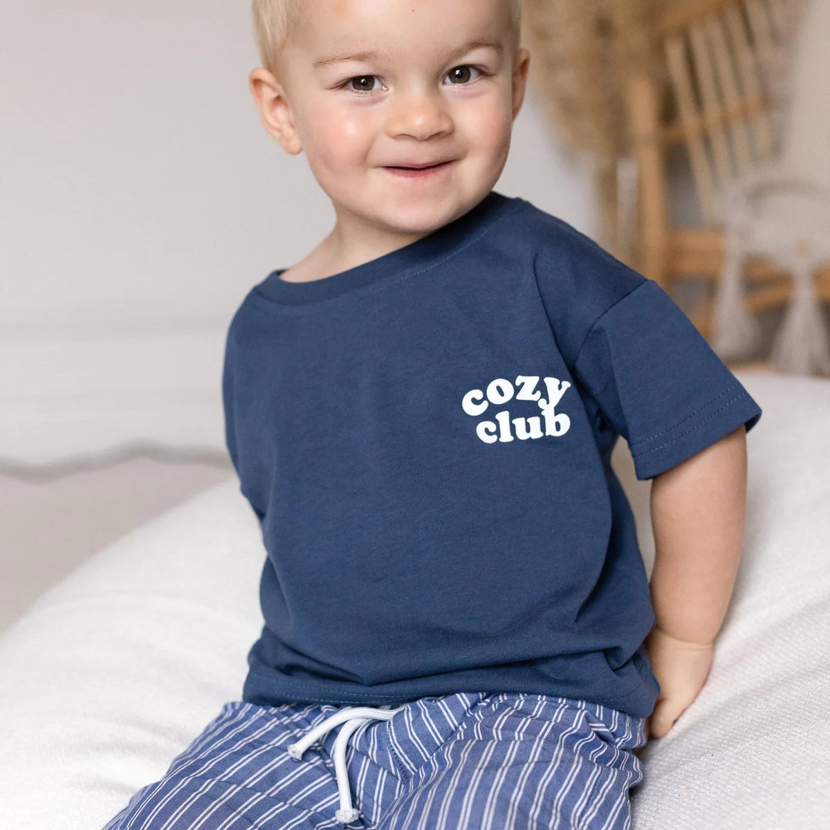 Cozy Crew Club Graphic Navy Tee | Casa Childrenswear