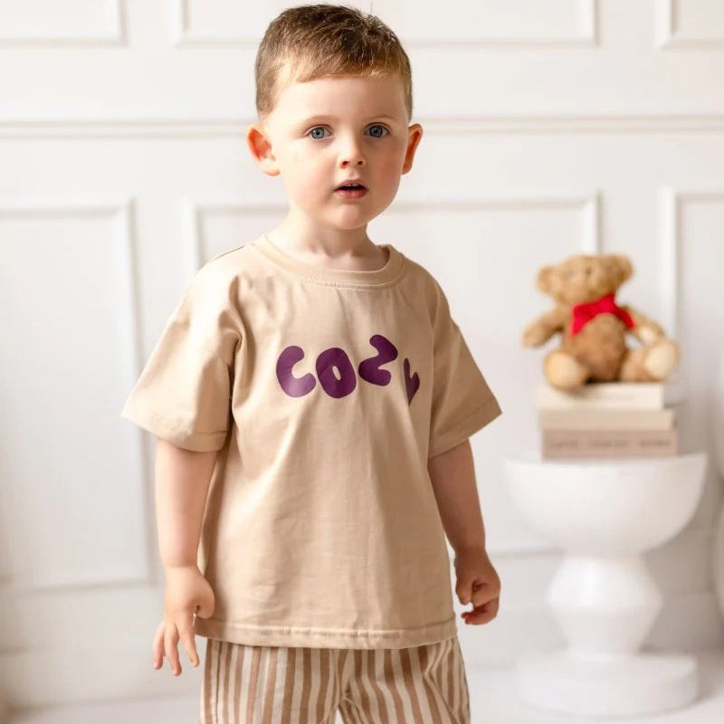 Cozy Beige Graphic Tee