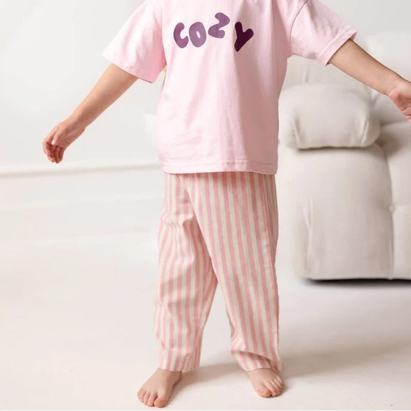 Cozy Striped Pink Pants