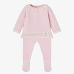 Paz Rodriguez Baby Girls Pink Knitted Set - front view