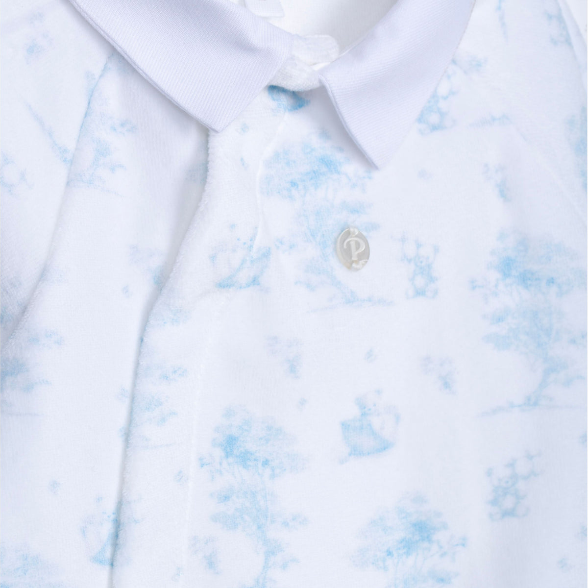 Patachou Baby Boys Light Blue Printed Babygrow | Casa Childrenswear