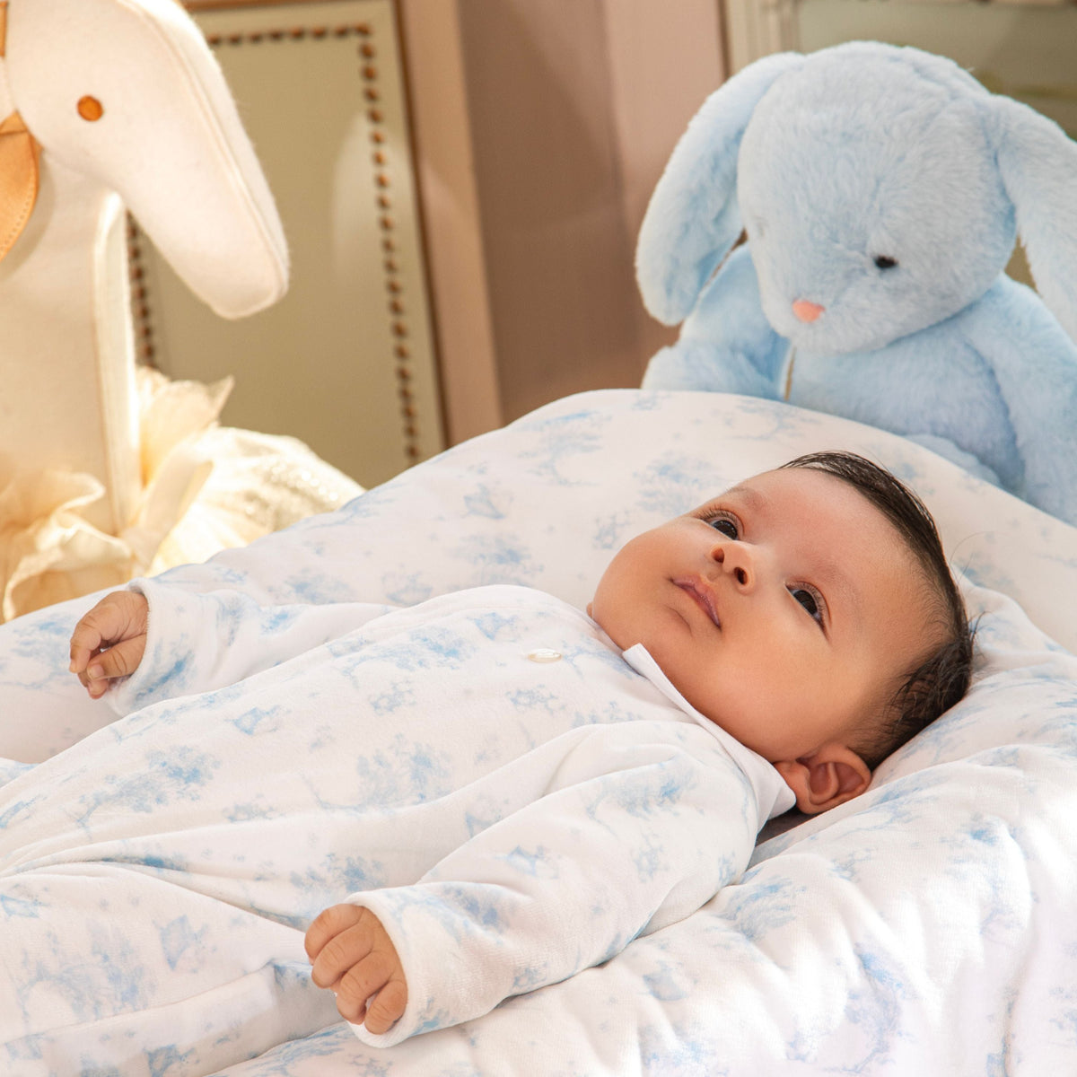 Patachou Baby Boys Light Blue Printed Babygrow | Casa Childrenswear