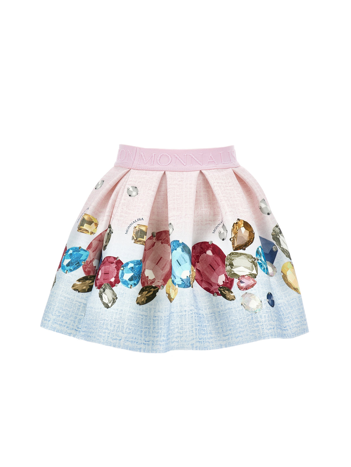Monnalisa Gem Printed Neoprene Skirt | Casa Childrenswear