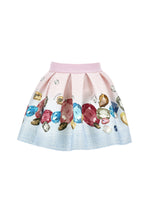 Monnalisa Gem Printed Neoprene Skirt | Casa Childrenswear