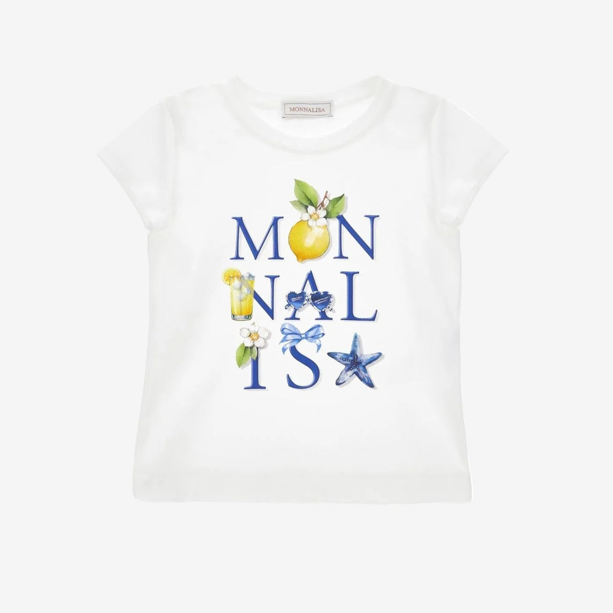 Girls Monnalisa Print T-Shirt | Casa Childrenswear