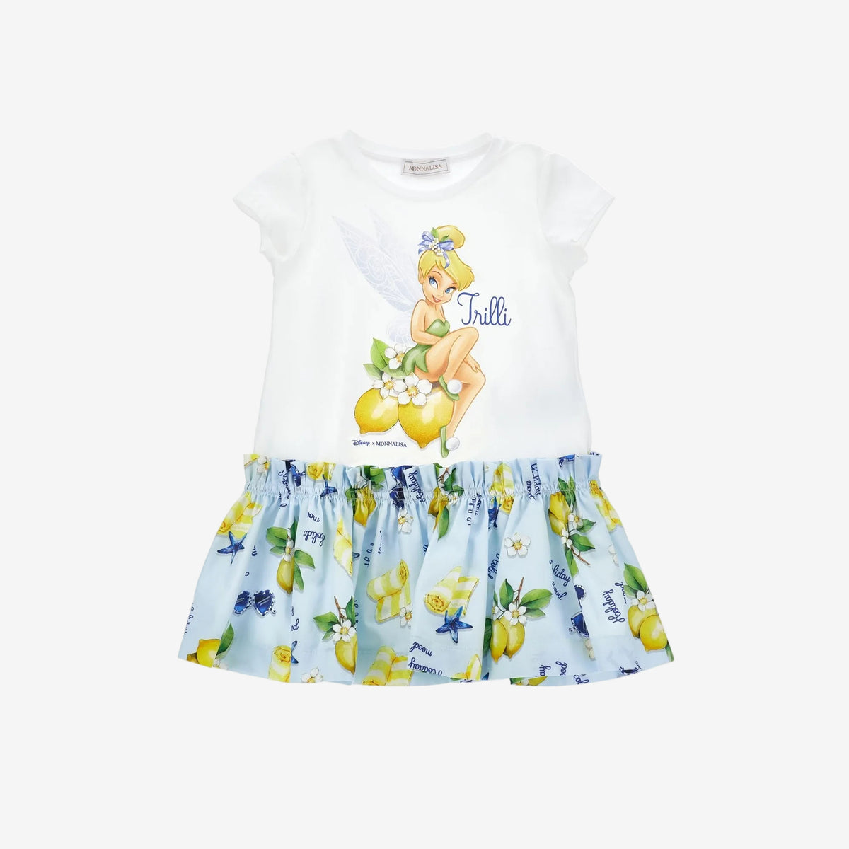 Monnalisa Girls Tinkerbell Print Dress | Casa Childrenswear
