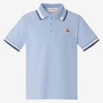 Moncler Enfant Boys Blue Polo | Casa Childrenswear