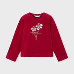 Mayoral Red Flower Long Sleeve T-Shirt | Casa Childrenswear
