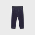 Navy Velvet Baby Leggings