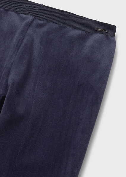 Navy Velvet Baby Leggings