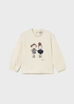 Navy Friends Baby Girls Long Sleeve T-Shirt