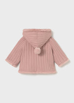 Peach Knitted Pompm Cardigan