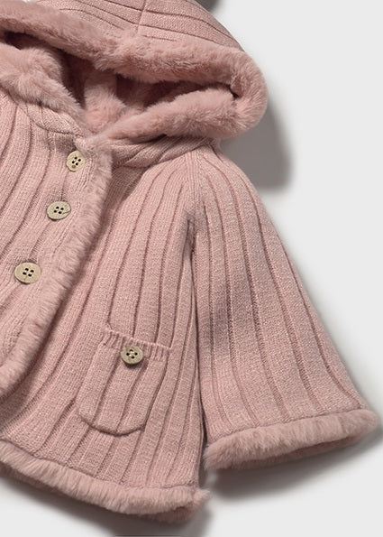 Peach Knitted Pompm Cardigan