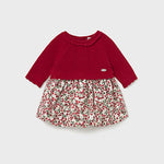 Red Cherry Print Knitted Dress