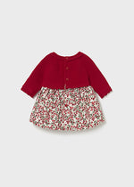 Red Cherry Print Knitted Dress